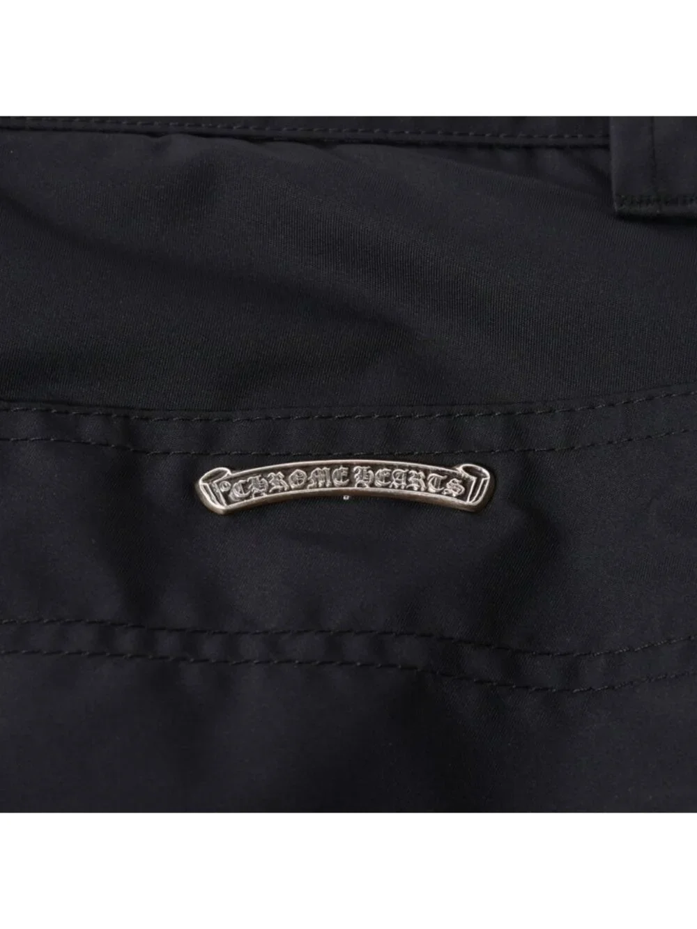 Chrome Hearts Carpenter Double Knee Work Pants Cross Ball Horseshoe Black Nylon